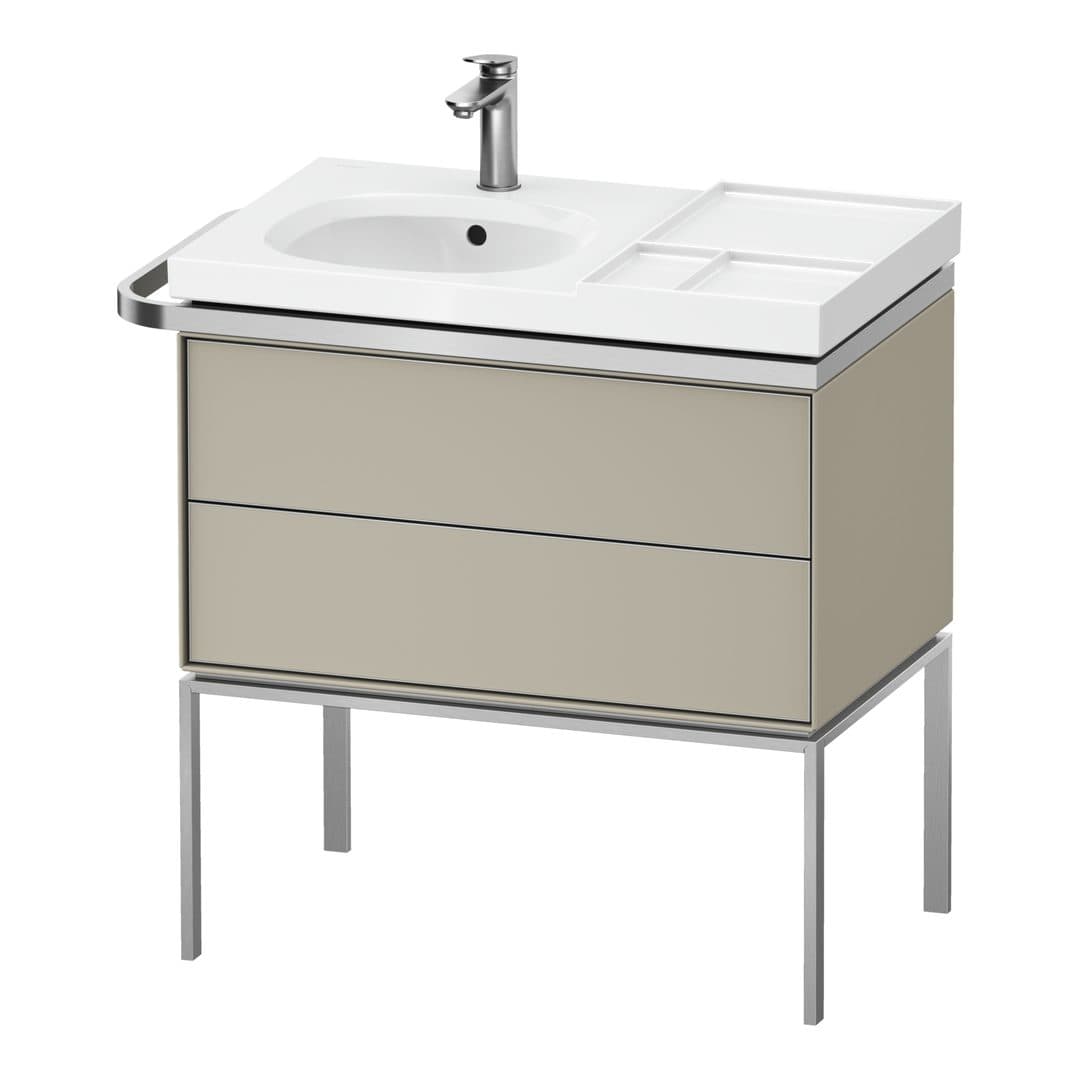 Duravit Aurena – Έπιπλο Νιπτήρα – 784 mm, 2 συρτάρια, νιπτήρας αριστερά, 784 x 492 x 802 mm – Taupe Satin Matt, Lacquer (AU4574060600000)