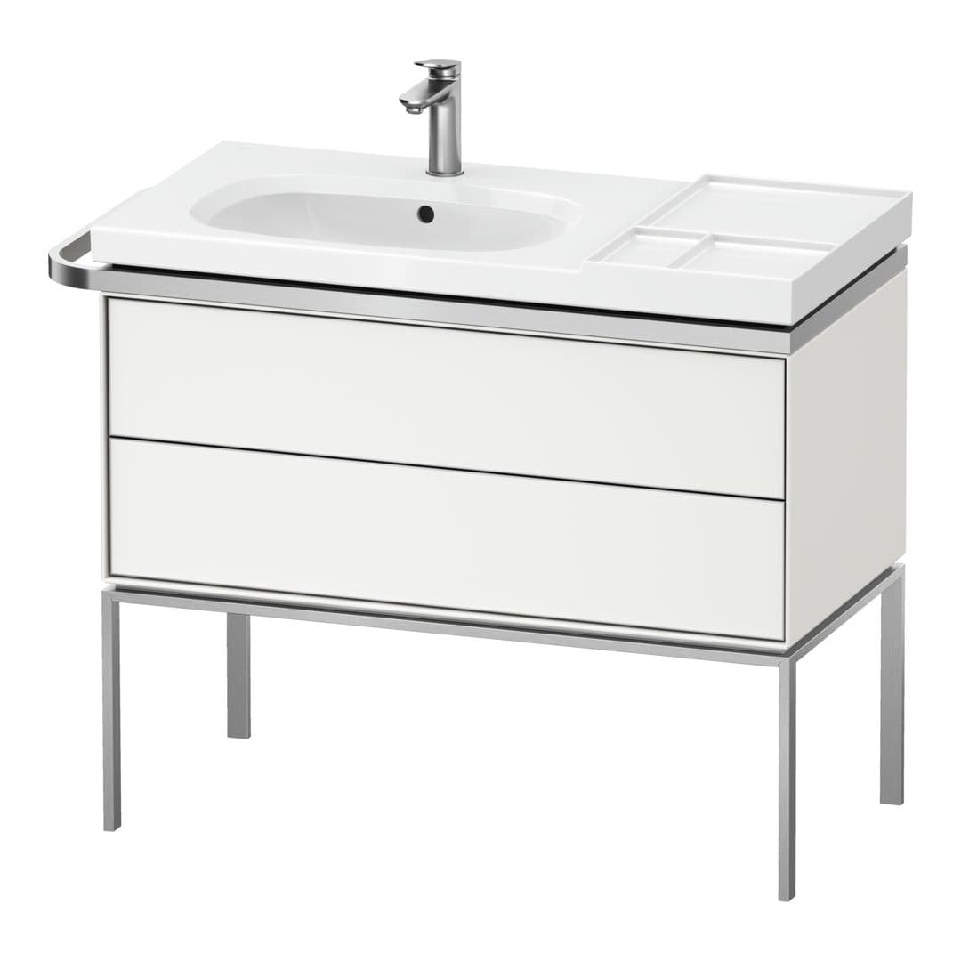 Duravit Aurena – Έπιπλο Νιπτήρα – 984 mm, 2 συρτάρια, νιπτήρας αριστερά – White Satin Matt, Lacquer (AU4576036360000)