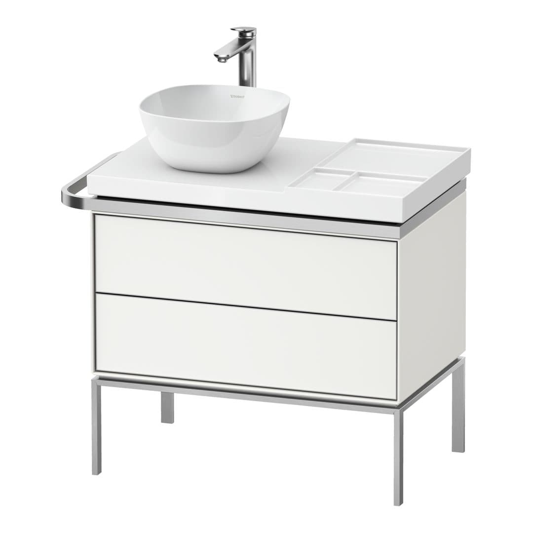 Duravit Aurena – Έπιπλο Νιπτήρα – 784 mm, 2 συρτάρια, νιπτήρας αριστερά, 784 x 492 x 702 mm – White Satin Matt, Lacquer (AU4578036360000)