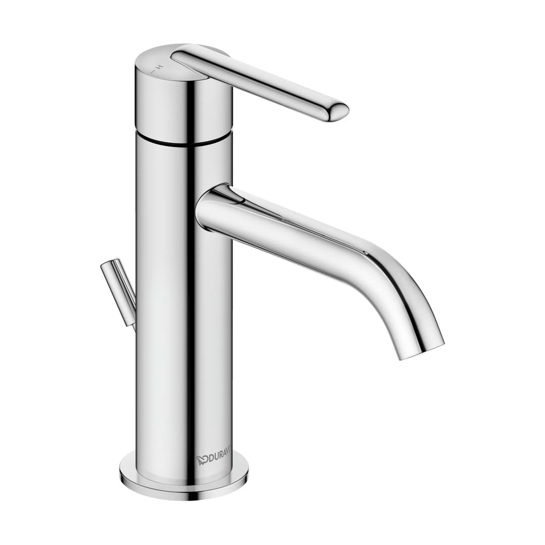 Duravit Balcoon – Μπαταρία Νιπτήρα – S, FreshStart, MinusFlow, με βαλβίδα – Chrome High Gloss (BA1013001010)