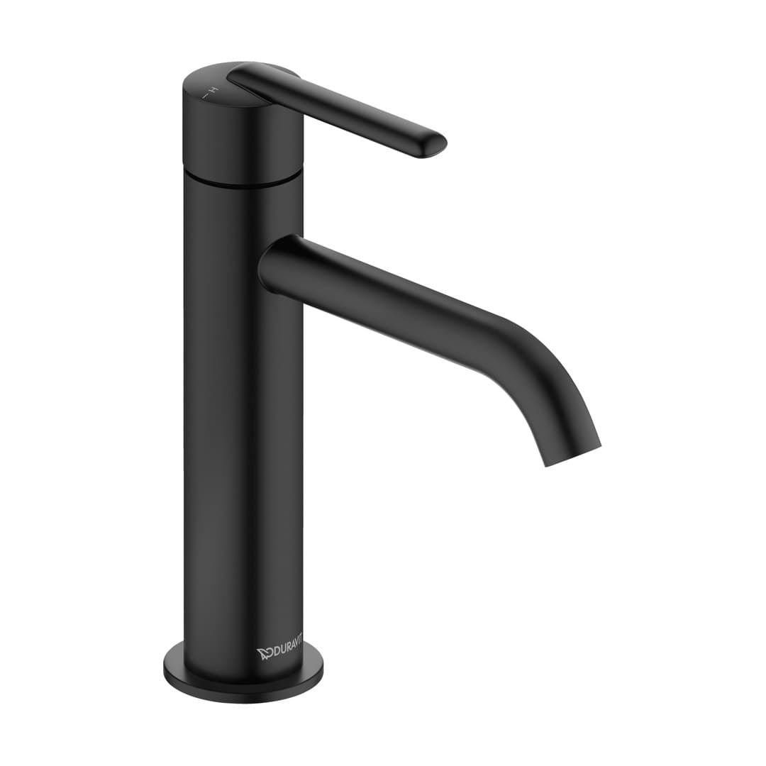 Duravit Balcoon – Μπαταρία Νιπτήρα – M, FreshStart, MinusFlow, χωρίς βαλβίδα – Black Matt (BA1023002046)