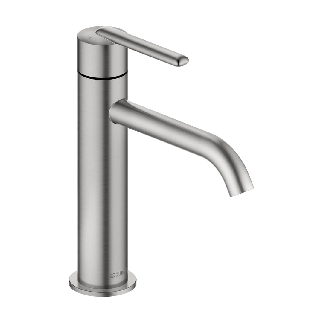 Duravit Balcoon – Μπαταρία Νιπτήρα – M, FreshStart, MinusFlow, χωρίς βαλβίδα – Stainless steel Brushed (BA1023002070)