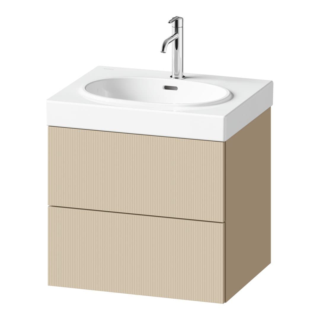Duravit Balcoon – Έπιπλο Νιπτήρα – 584 mm, 2 συρτάρια, νιπτήρας κέντρο – Sand Beige Structured Matt, Decor (BA47220JEIE0000)