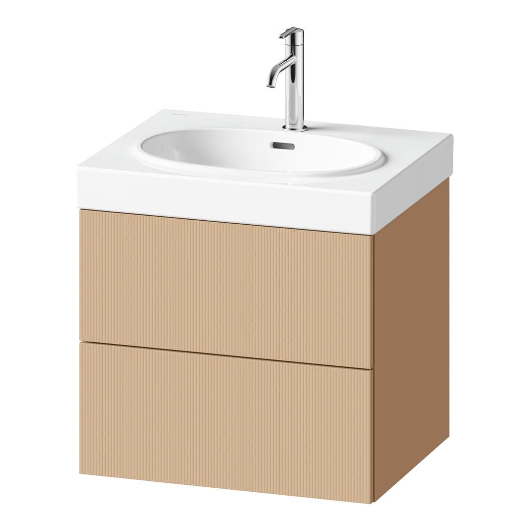 Duravit Balcoon – Έπιπλο Νιπτήρα – 584 mm, 2 συρτάρια, νιπτήρας κέντρο – Terraccino Structured Matt, Decor (BA47220JHIH0000)