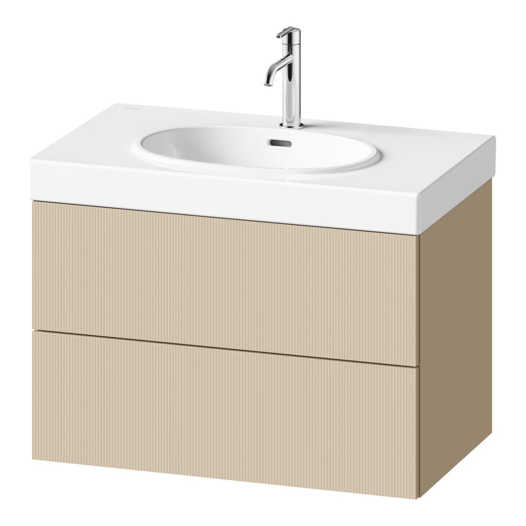 Duravit Balcoon – Έπιπλο Νιπτήρα – 784 mm, 2 συρτάρια, νιπτήρας κέντρο – Sand Beige Structured Matt, Decor (BA47230JEIE0000)