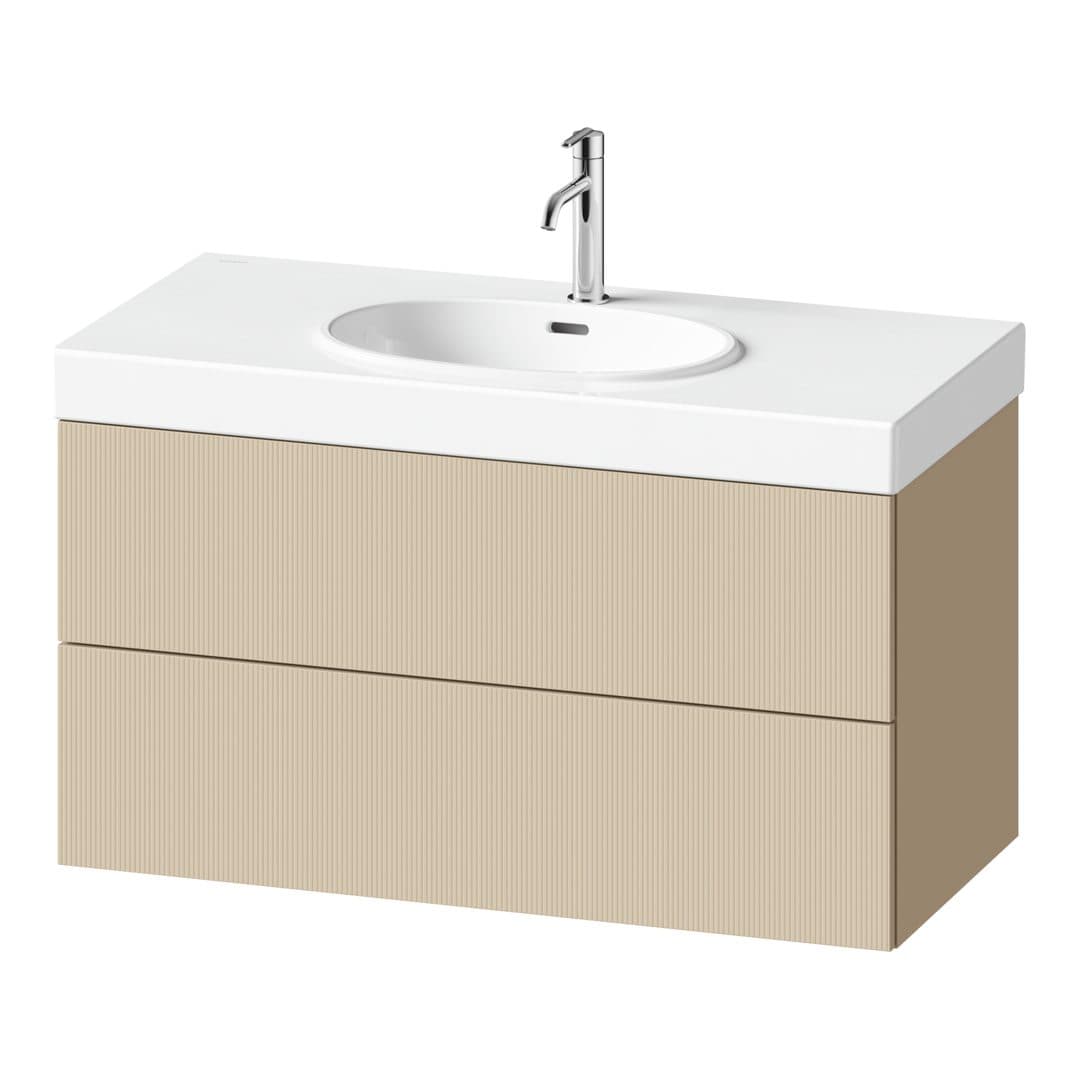 Duravit Balcoon – Έπιπλο Νιπτήρα – 984 mm, 2 συρτάρια, νιπτήρας κέντρο – Sand Beige Structured Matt, Decor (BA47240JEIE0000)