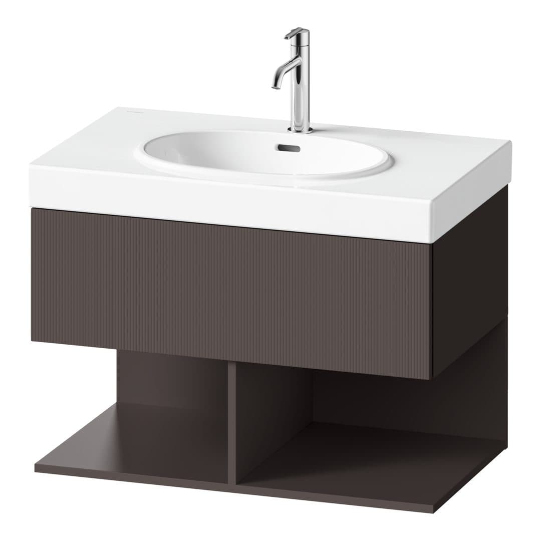 Duravit Balcoon – Έπιπλο Νιπτήρα – 784 mm, 1 συρτάρι, νιπτήρας κέντρο – Slate Brown Structured Matt, Decor (BA47270JGIG0000)