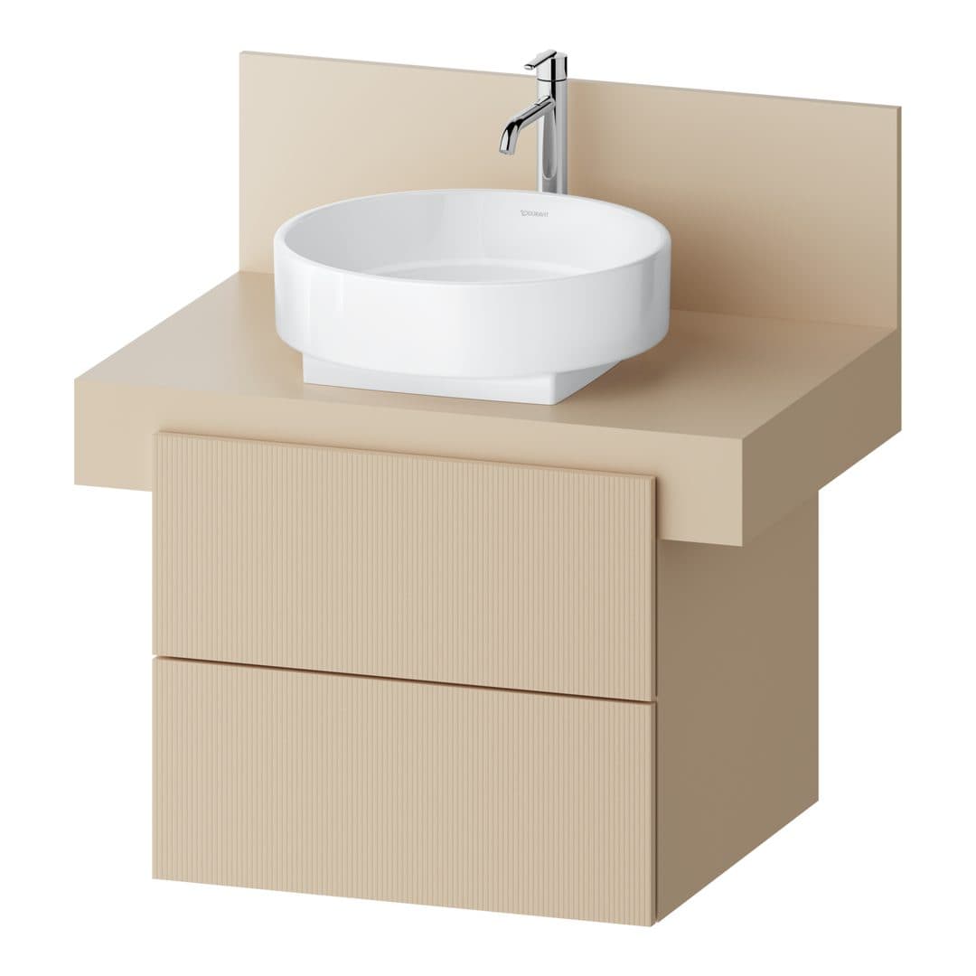 Duravit Balcoon – Έπιπλο Νιπτήρα – 600 mm, για κονσόλα, 2 συρτάρια, νιπτήρας κέντρο, 600 x 570 x 534 mm – Sand Beige Structured Matt, Decor (BA50120JEIE0000)