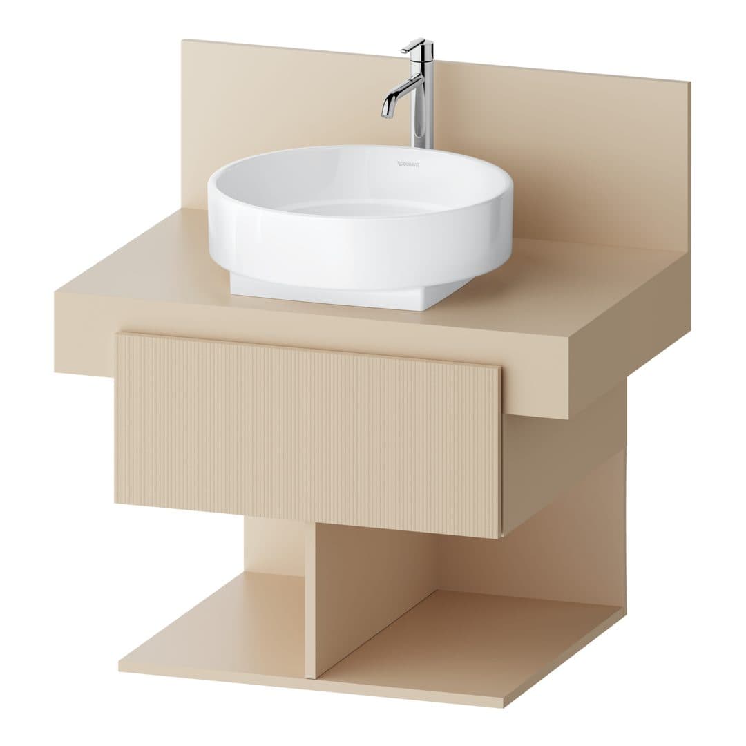 Duravit Balcoon – Έπιπλο Νιπτήρα – 600 mm, για κονσόλα, 1 συρτάρι, νιπτήρας κέντρο, 600 x 570 x 534 mm – Sand Beige Structured Matt, Decor (BA50220JEIE0000)