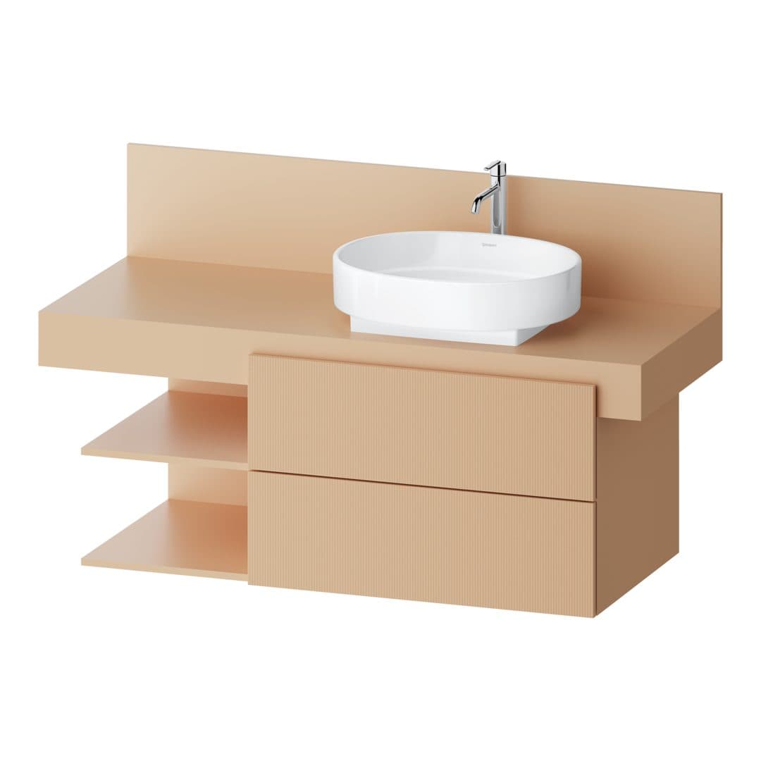 Duravit Balcoon – Έπιπλο Νιπτήρα – 1200 mm, για κονσόλα, 2 συρτάρια, νιπτήρας δεξιά, 1200 x 570 x 534 mm – Terraccino Structured Matt, Decor (BA50260JHIH0000)