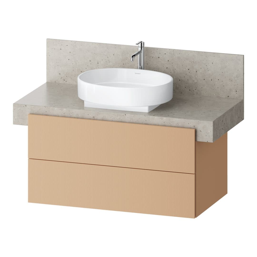 Duravit Balcoon – Έπιπλο Νιπτήρα – 1000 mm, για κονσόλα, 2 συρτάρια, νιπτήρας κέντρο, 1000 x 570 x 522 mm – Terraccino Structured Matt, Decor (BA50340JHIH0000)