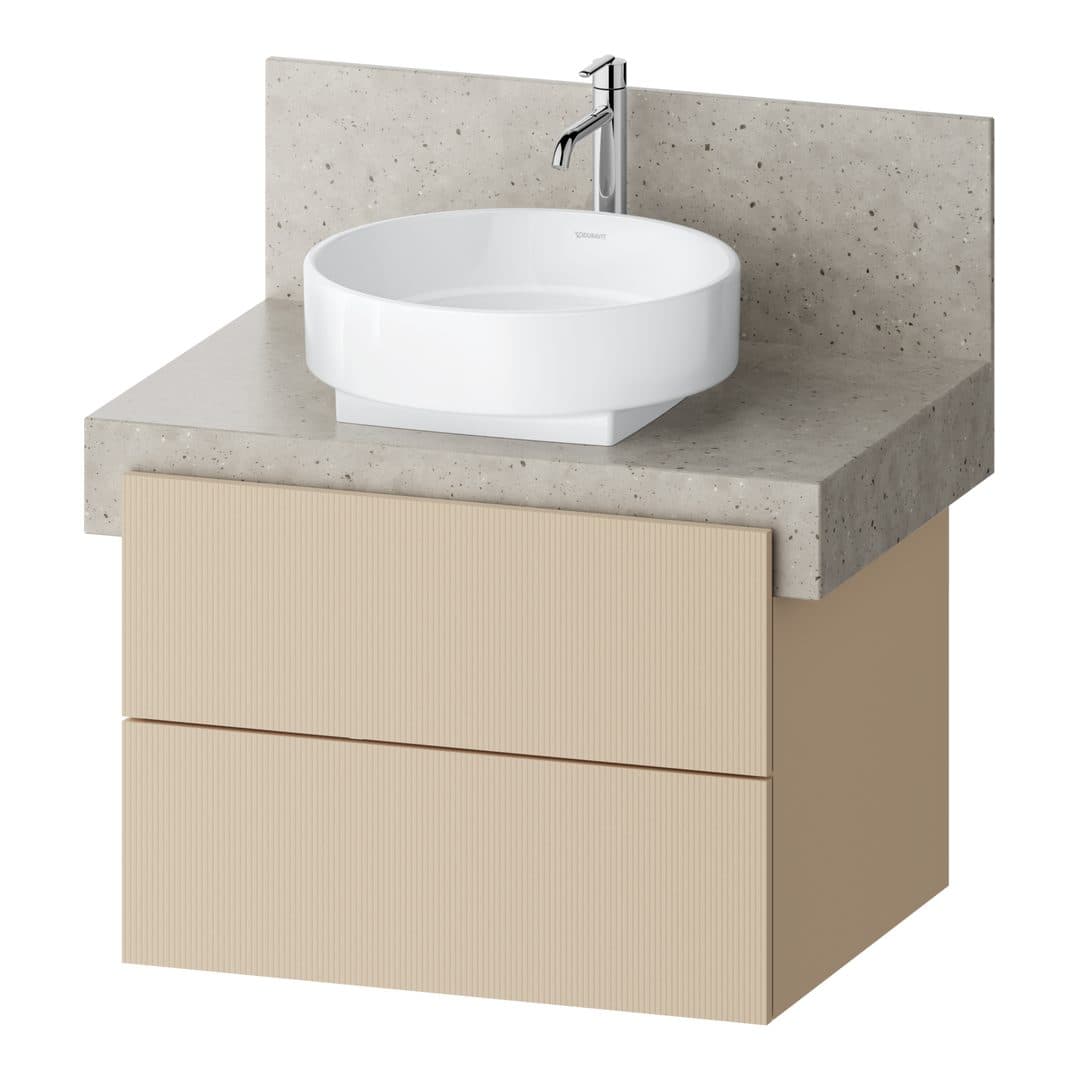 Duravit Balcoon – Έπιπλο Νιπτήρα – 700 mm, για κονσόλα, 2 συρτάρια – Sand Beige Structured Matt, Decor (BA50580JEIE0000)