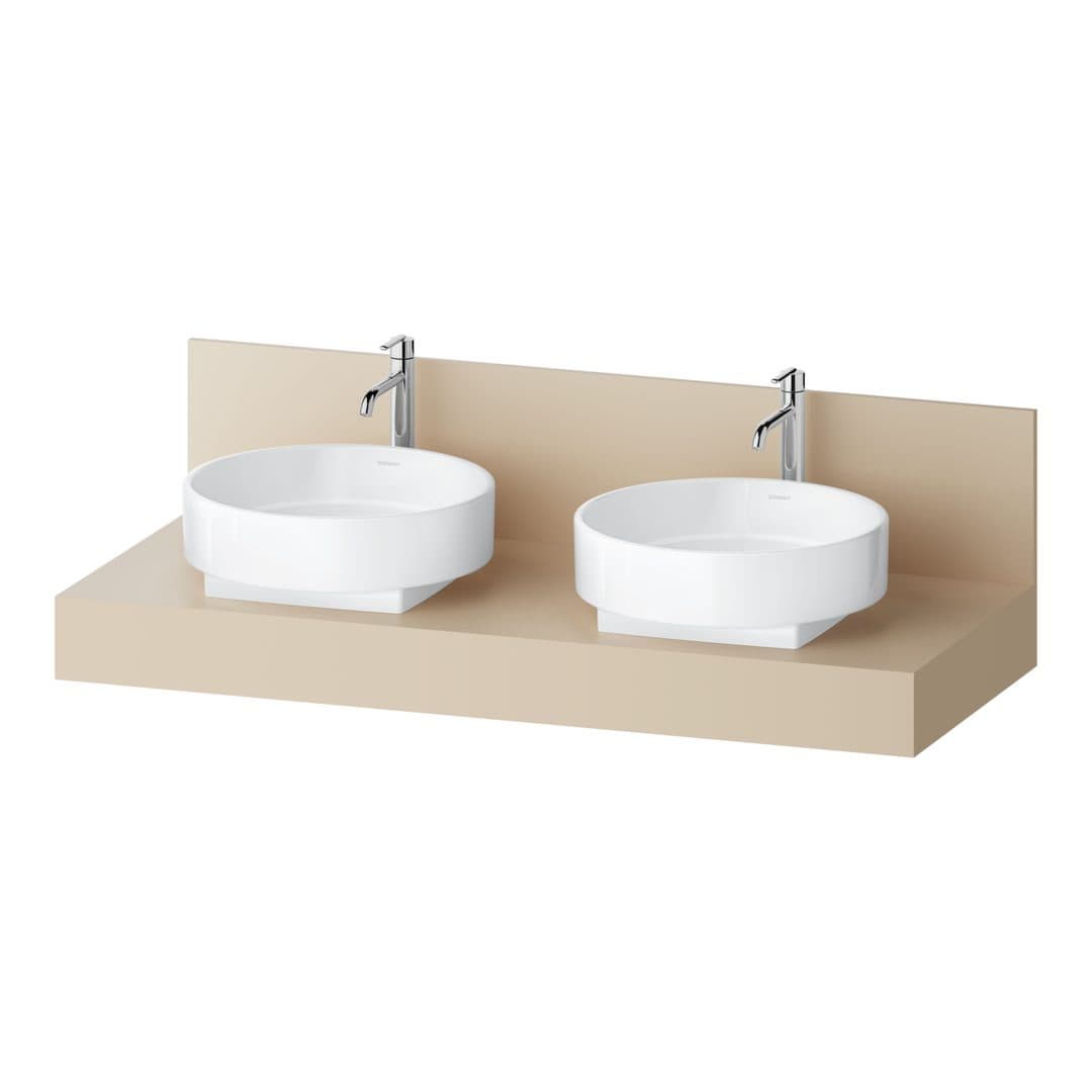 Duravit Balcoon – Πάγκος Νιπτήρα – 1300 mm, διπλός νιπτήρας – Sand Beige Matt, Decor (BA90390IEIE0000)