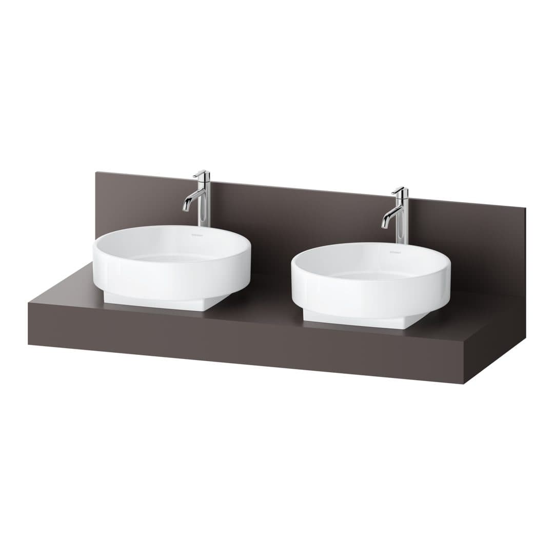 Duravit Balcoon – Πάγκος Νιπτήρα – 1300 mm, διπλός νιπτήρας – Slate Brown Matt, Decor (BA90390IGIG0000)