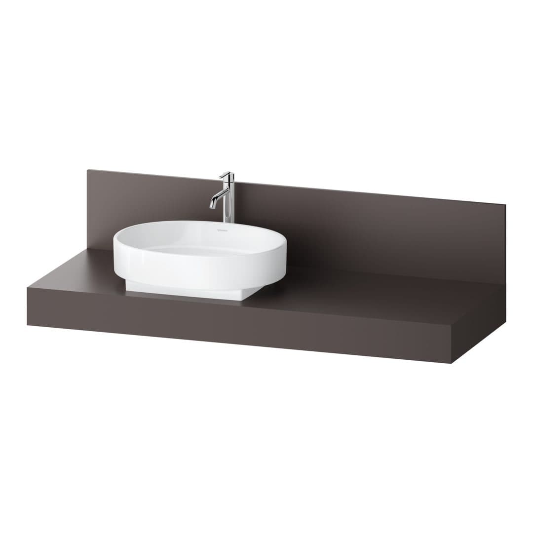 Duravit Balcoon – Πάγκος Νιπτήρα – 1400 mm, νιπτήρας αριστερά – Slate Brown Matt, Decor (BA90590IGIG0000)