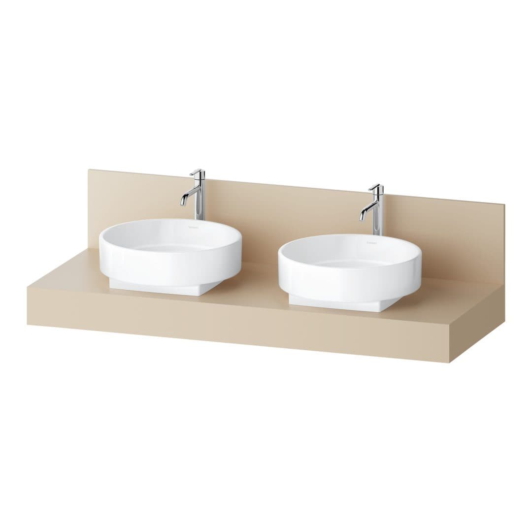 Duravit Balcoon – Πάγκος Νιπτήρα – 1400 mm, διπλός νιπτήρας – Sand Beige Matt, Decor (BA90610IEIE0000)