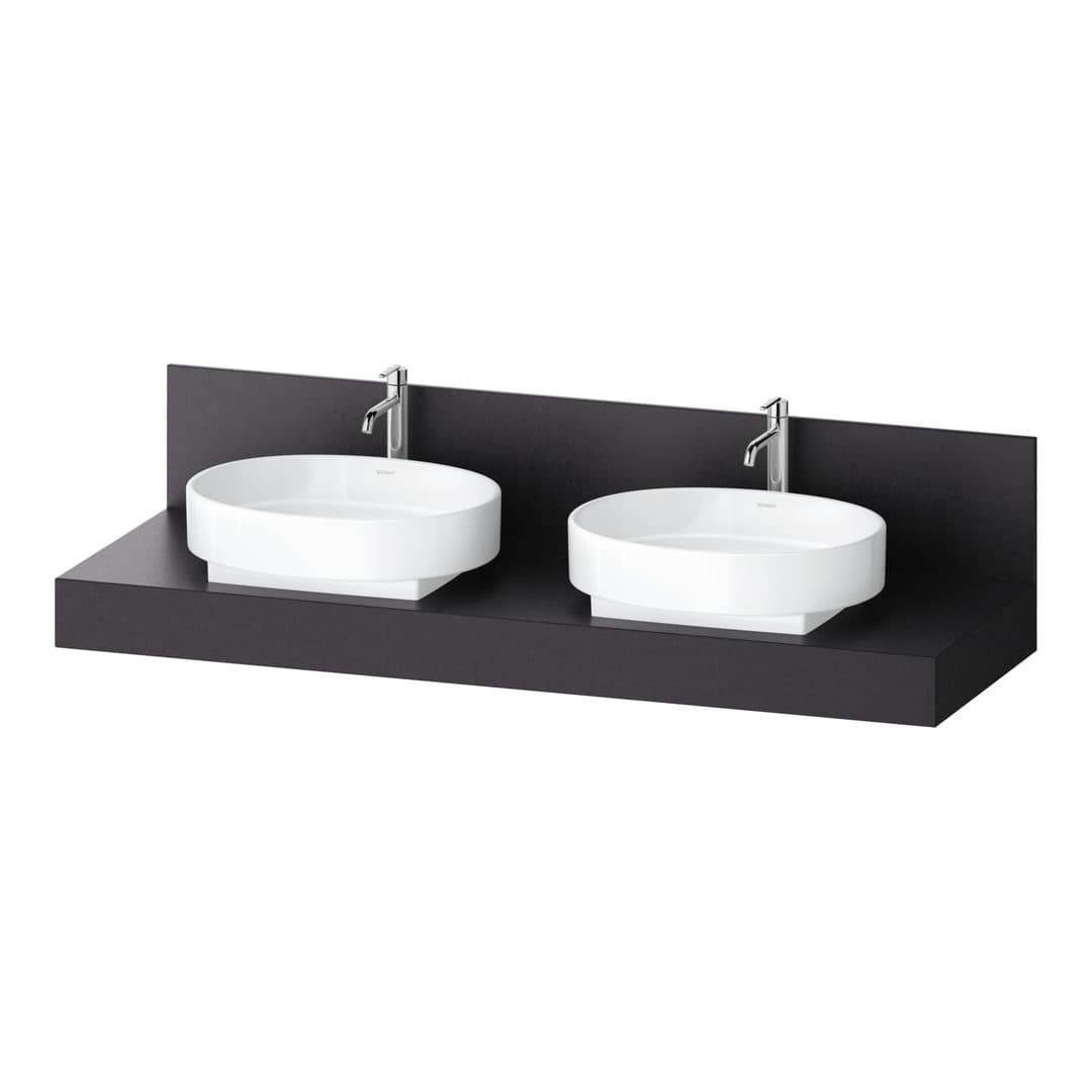 Duravit Balcoon – Πάγκος Νιπτήρα – 1600 mm, διπλός νιπτήρας – Lava Structure Matt (BA90690IAIA0000)