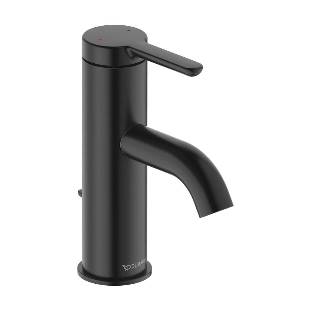 Duravit C.1 – Μπαταρία Νιπτήρα – S, με βαλβίδα – Black Matt (C11010001046)