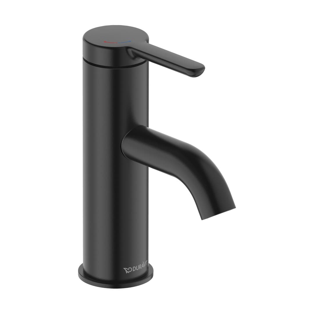 Duravit C.1 – Μπαταρία Νιπτήρα – S, FreshStart, MinusFlow, χωρίς βαλβίδα – Black Matt (C11013002046)