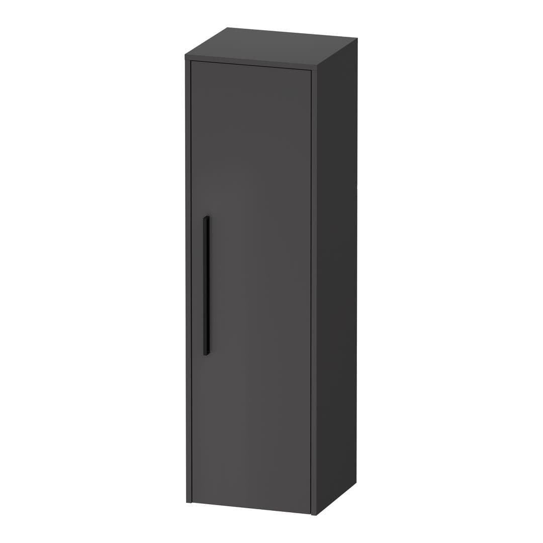 Duravit D-Code – Κολόνα Μπάνιου – 400 mm, μεσαία, 1 πόρτα, Hinge position Right, Diamond black – Graphite Matt, Decor (DC1338RBD490000)
