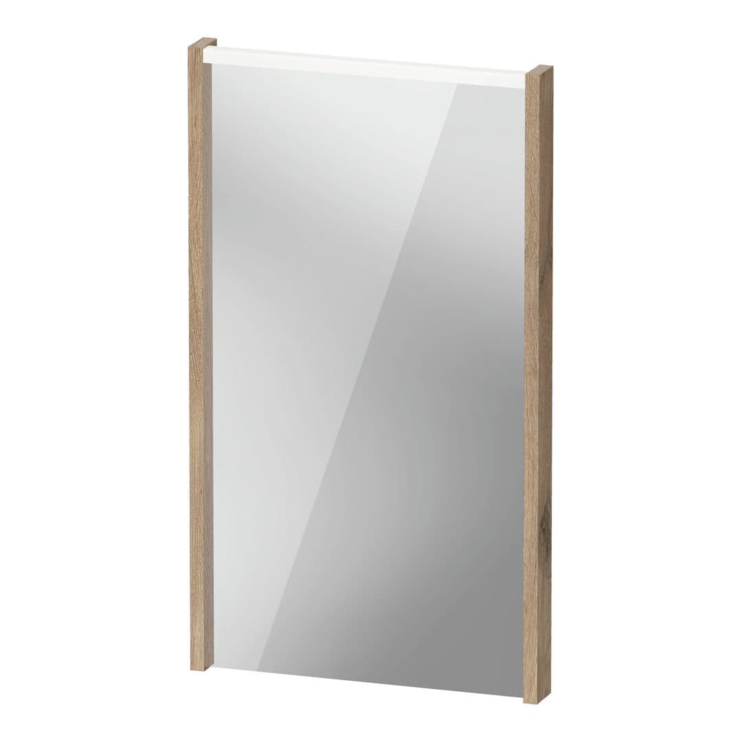 Duravit D-Code – Καθρέπτης Μπάνιου – 400×700 mm, με φωτισμό LED – Marbled Oak Matt (DC7075055550000)