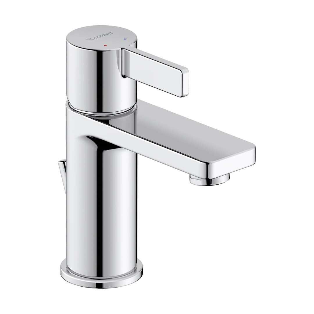 Duravit D-Neo – Μπαταρία Νιπτήρα – S, με βαλβίδα – Chrome High Gloss (DE1010001010)