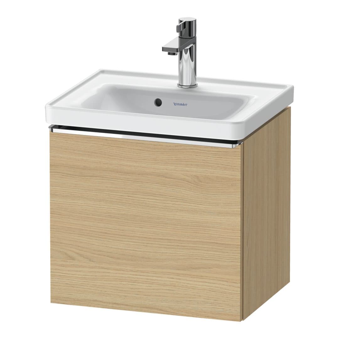 Duravit D-Neo – Έπιπλο Νιπτήρα – 484 mm, 1 συρτάρι, νιπτήρας κέντρο, 484 x 372 x 440 mm, Chrome High Gloss – Natural oak, Decor (DE4248010300000)