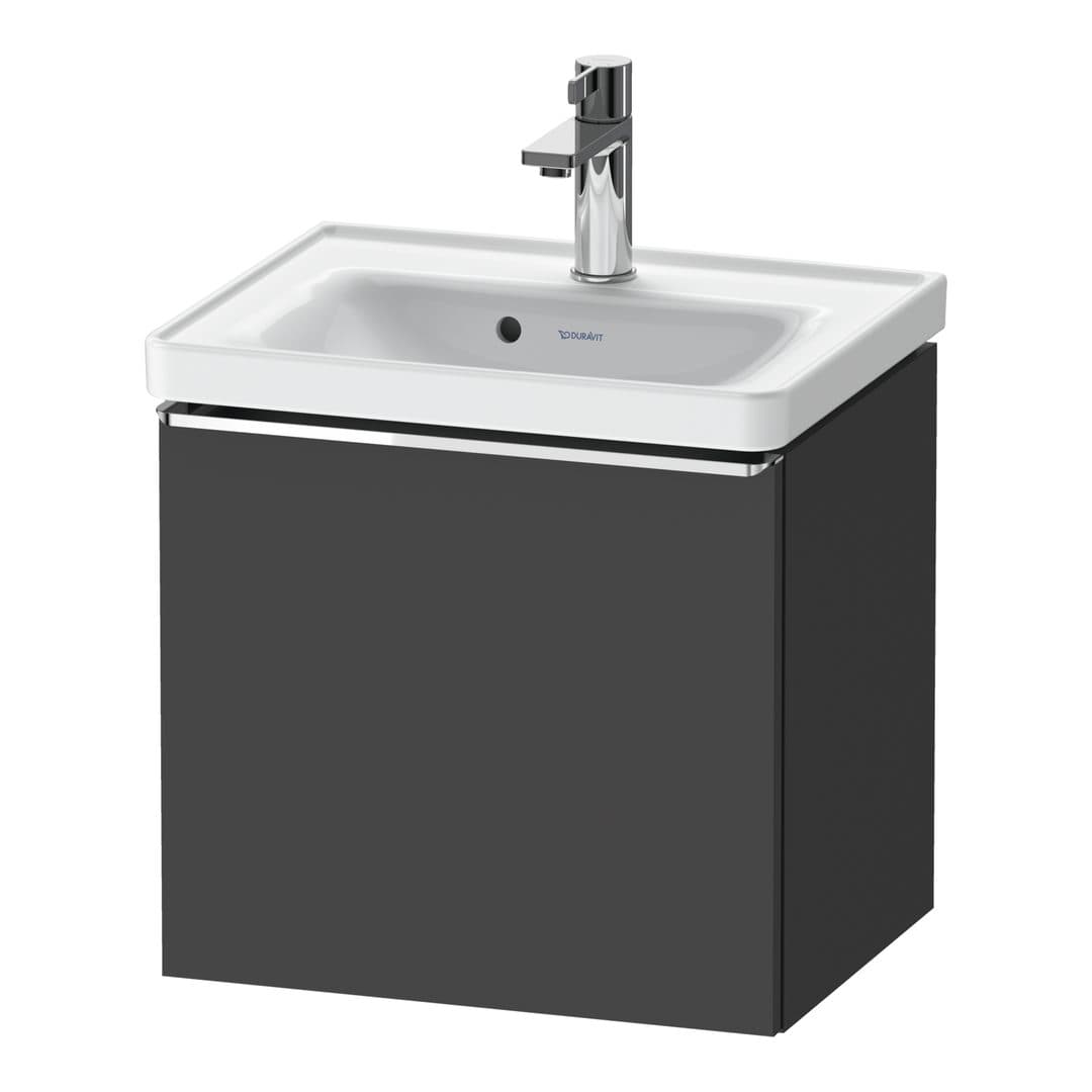 Duravit D-Neo – Έπιπλο Νιπτήρα – 484 mm, 1 συρτάρι, νιπτήρας κέντρο, 484 x 372 x 440 mm, Chrome High Gloss – Graphite Matt, Decor (DE4248010490000)