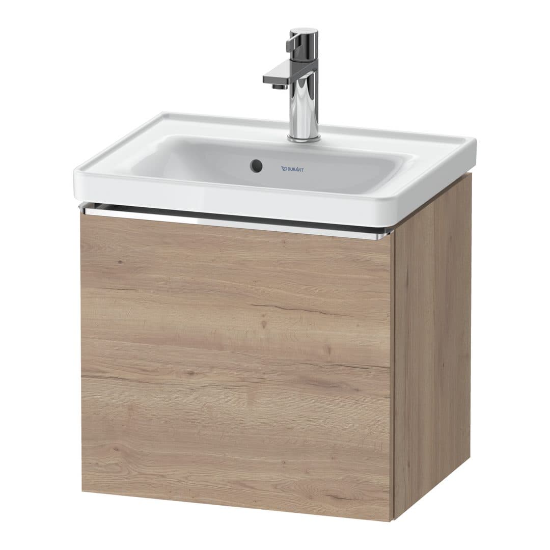 Duravit D-Neo – Έπιπλο Νιπτήρα – 484 mm, 1 συρτάρι, νιπτήρας κέντρο, 484 x 372 x 440 mm, Chrome High Gloss – Marbled Oak Matt, Decor (DE4248010550000)