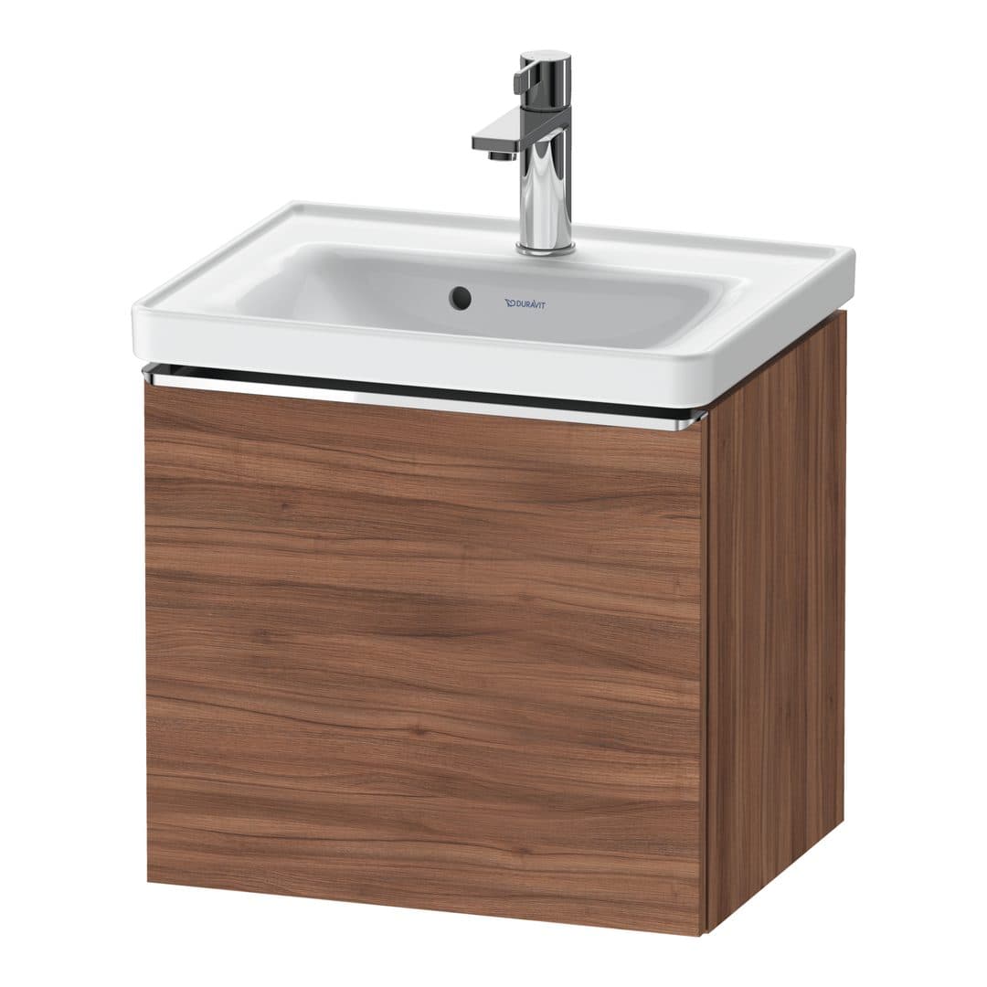 Duravit D-Neo – Έπιπλο Νιπτήρα – 484 mm, 1 συρτάρι, νιπτήρας κέντρο, 484 x 372 x 440 mm, Chrome High Gloss – Walnut Matt, Decor (DE4248010790000)