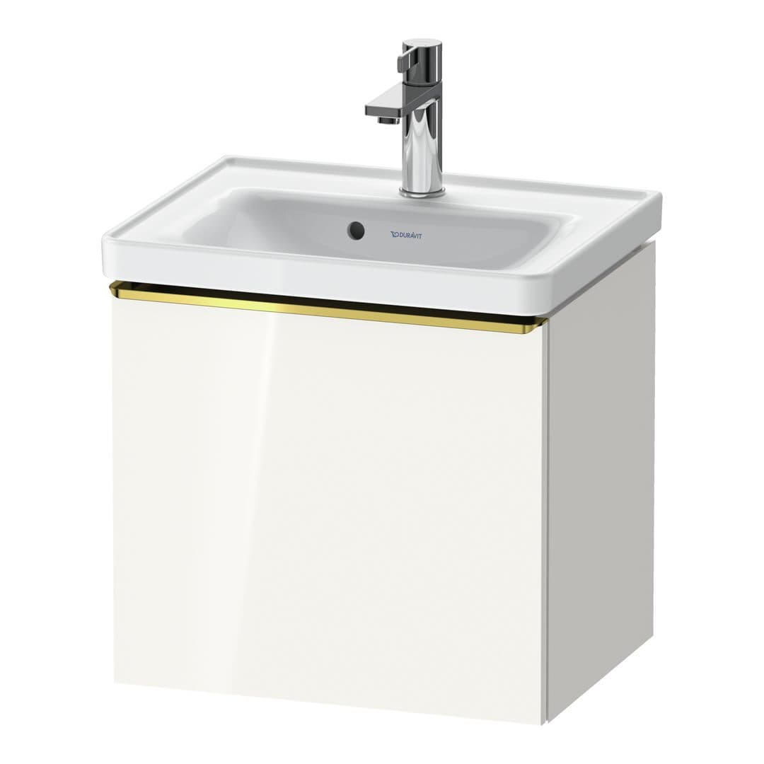 Duravit D-Neo – Έπιπλο Νιπτήρα – 484 mm, 1 συρτάρι, νιπτήρας κέντρο, 484 x 372 x 440 mm, Gold Polished – White High Gloss, Decor (DE4248034220000)