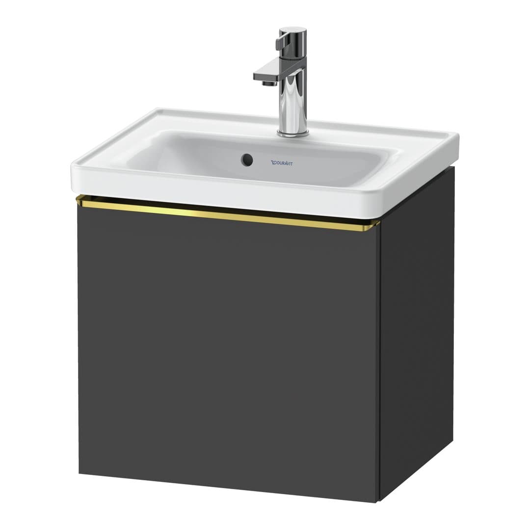 Duravit D-Neo – Έπιπλο Νιπτήρα – 484 mm, 1 συρτάρι, νιπτήρας κέντρο, 484 x 372 x 440 mm, Gold Polished – Graphite Matt, Decor (DE4248034490000)