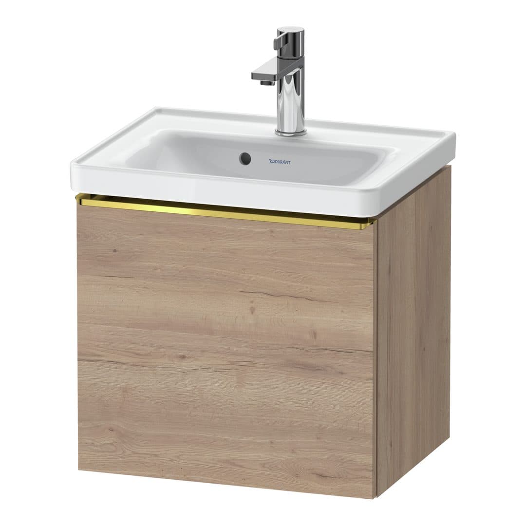 Duravit D-Neo – Έπιπλο Νιπτήρα – 484 mm, 1 συρτάρι, νιπτήρας κέντρο, 484 x 372 x 440 mm, Gold Polished – Marbled Oak Matt, Decor (DE4248034550000)