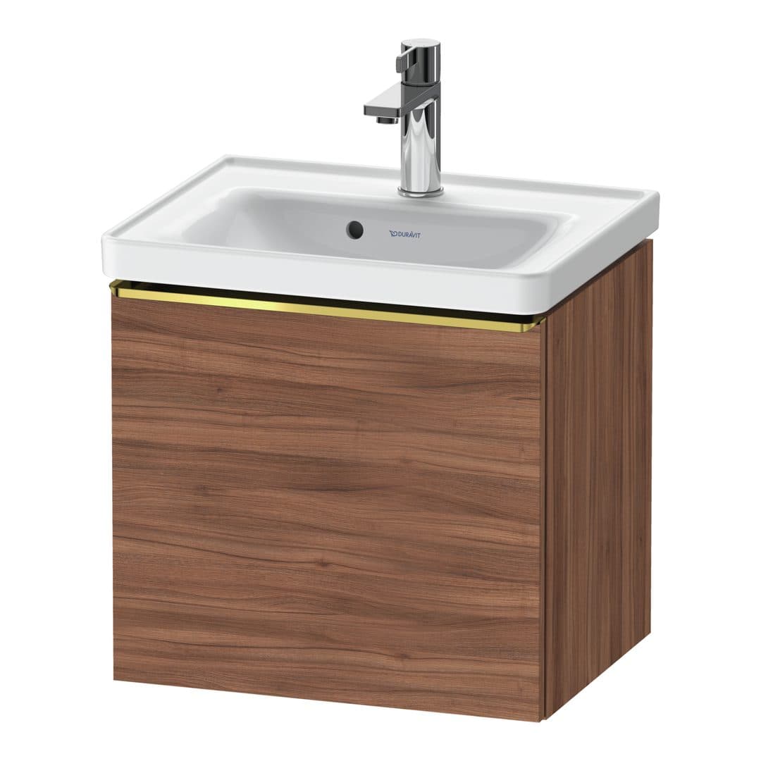 Duravit D-Neo – Έπιπλο Νιπτήρα – 484 mm, 1 συρτάρι, νιπτήρας κέντρο, 484 x 372 x 440 mm, Gold Polished – Walnut Matt, Decor (DE4248034790000)