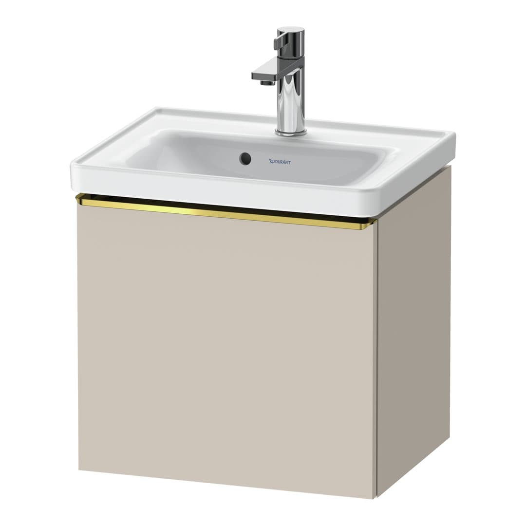Duravit D-Neo – Έπιπλο Νιπτήρα – 484 mm, 1 συρτάρι, νιπτήρας κέντρο, 484 x 372 x 440 mm, Gold Polished – Taupe Matt, Decor (DE4248034910000)