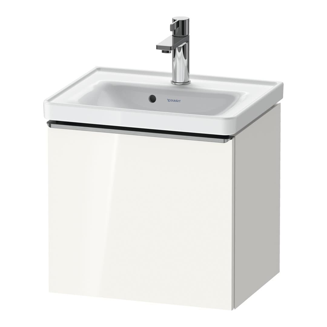 Duravit D-Neo – Έπιπλο Νιπτήρα – 484 mm, 1 συρτάρι, νιπτήρας κέντρο, 484 x 372 x 440 mm, Stainless steel Brushed – White High Gloss, Decor (DE4248070220000)