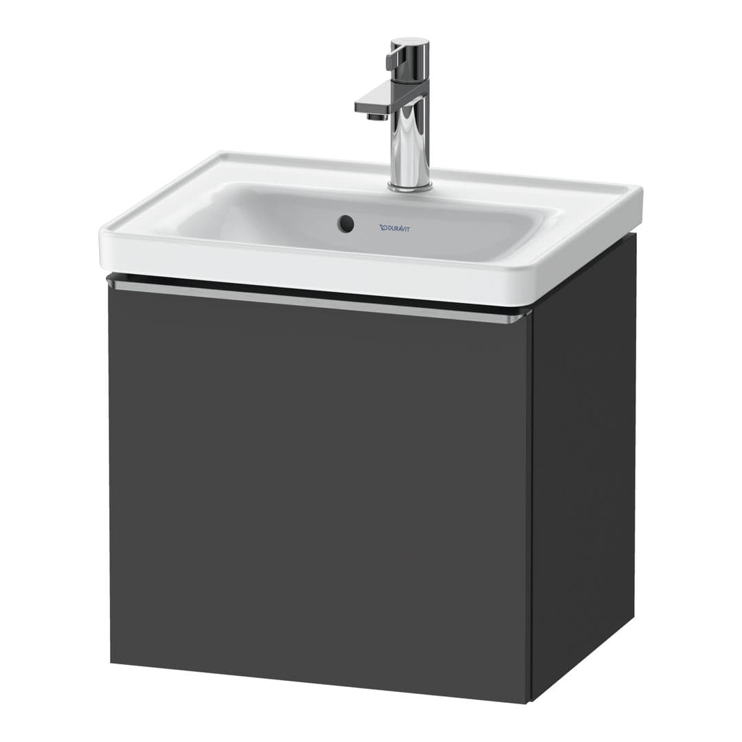 Duravit D-Neo – Έπιπλο Νιπτήρα – 484 mm, 1 συρτάρι, νιπτήρας κέντρο, 484 x 372 x 440 mm, Stainless steel Brushed – Graphite Matt, Decor (DE4248070490000)