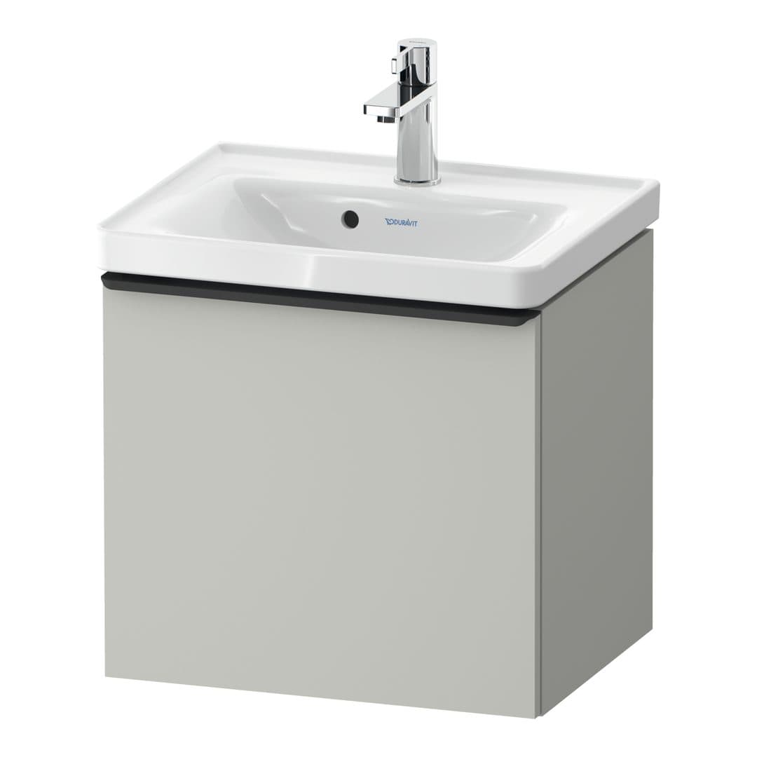 Duravit D-Neo – Έπιπλο Νιπτήρα – 484 mm, 1 συρτάρι, νιπτήρας κέντρο, 484 x 372 x 440 mm, Diamond black Matt – Concrete grey Matt, Decor (DE42480BD070000)