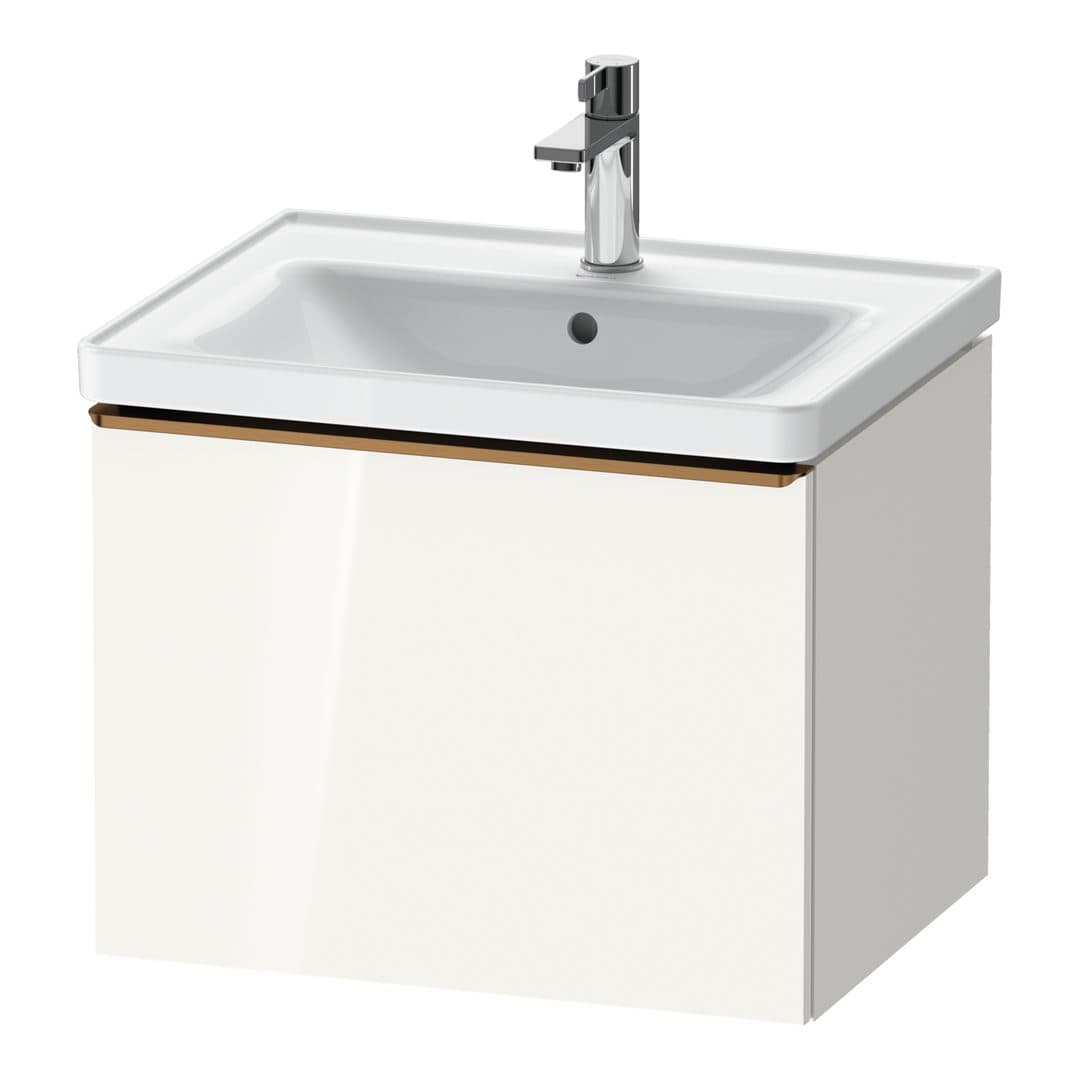 Duravit D-Neo – Έπιπλο Νιπτήρα – 584 mm, 1 συρτάρι, νιπτήρας κέντρο, 584 x 452 x 440 mm, Bronze Brushed – White High Gloss, Decor (DE4249004220000)