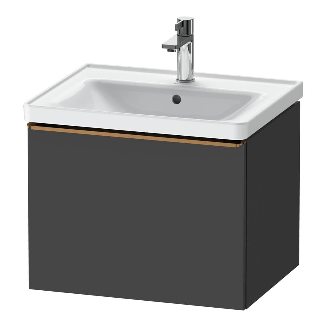 Duravit D-Neo – Έπιπλο Νιπτήρα – 584 mm, 1 συρτάρι, νιπτήρας κέντρο, 584 x 452 x 440 mm, Bronze Brushed – Graphite Matt, Decor (DE4249004490000)