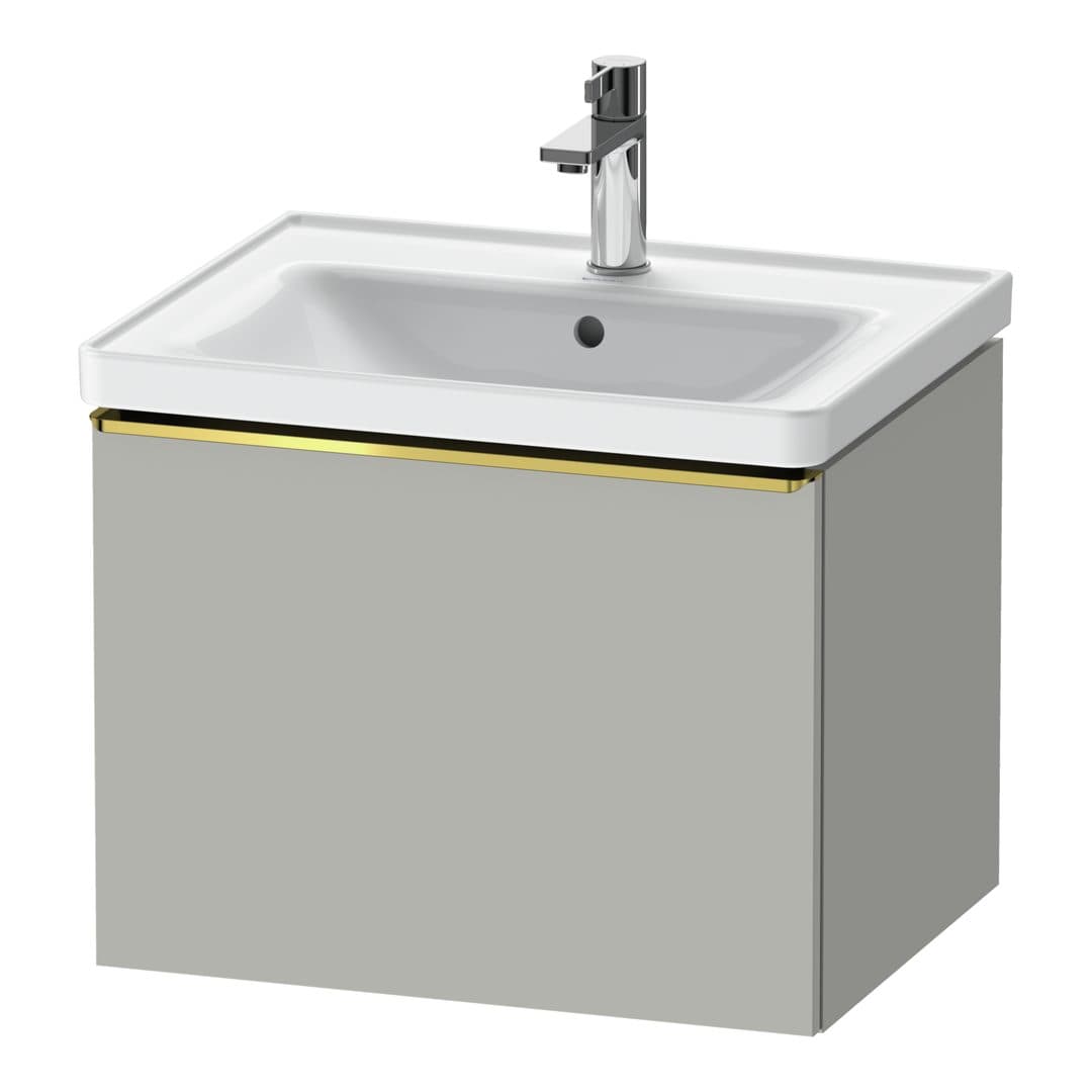 Duravit D-Neo – Έπιπλο Νιπτήρα – 584 mm, 1 συρτάρι, νιπτήρας κέντρο, 584 x 452 x 440 mm, Gold Polished – Concrete grey Matt, Decor (DE4249034070000)