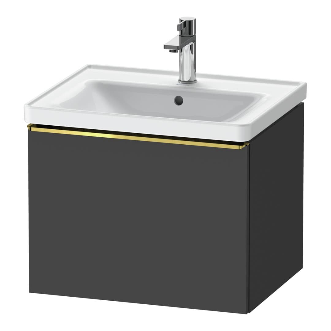 Duravit D-Neo – Έπιπλο Νιπτήρα – 584 mm, 1 συρτάρι, νιπτήρας κέντρο, 584 x 452 x 440 mm, Gold Polished – Graphite Matt, Decor (DE4249034490000)