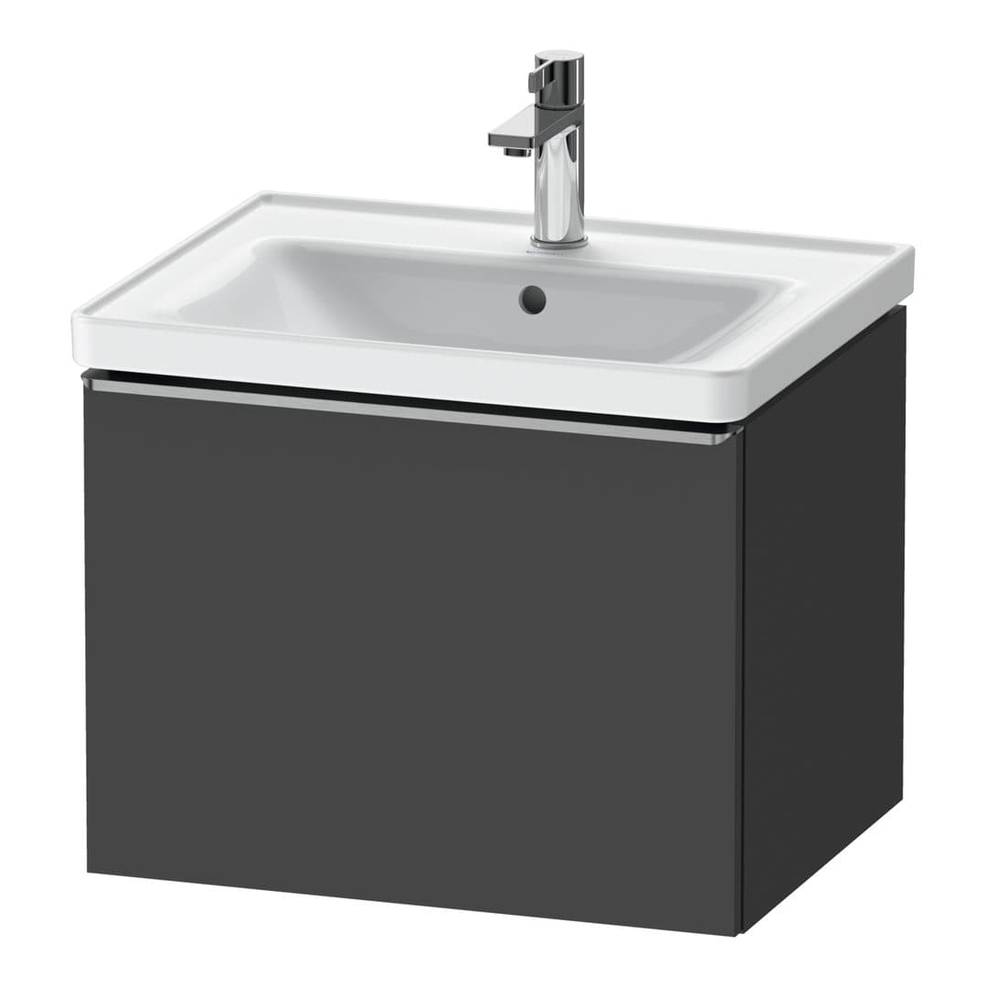 Duravit D-Neo – Έπιπλο Νιπτήρα – 584 mm, 1 συρτάρι, νιπτήρας κέντρο, 584 x 452 x 440 mm, Stainless steel Brushed – Graphite Matt, Decor (DE4249070490000)
