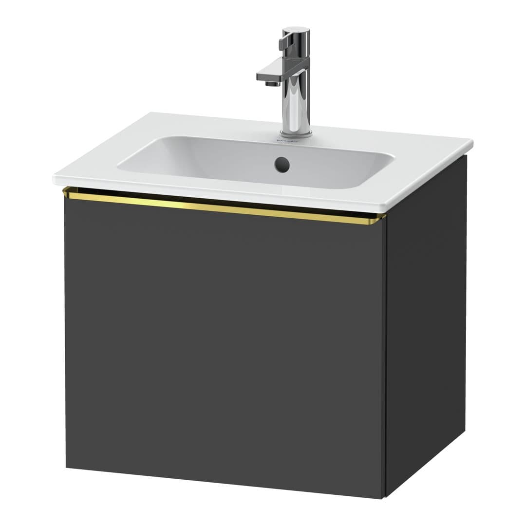 Duravit D-Neo – Έπιπλο Νιπτήρα – 510 mm, 1 συρτάρι, νιπτήρας κέντρο, Gold Polished – Graphite Matt, Decor (DE4260034490000)