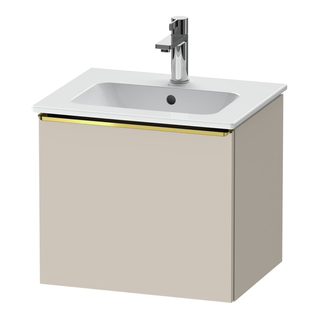 Duravit D-Neo – Έπιπλο Νιπτήρα – 510 mm, 1 συρτάρι, νιπτήρας κέντρο, Gold Polished – Taupe Matt, Decor (DE4260034910000)