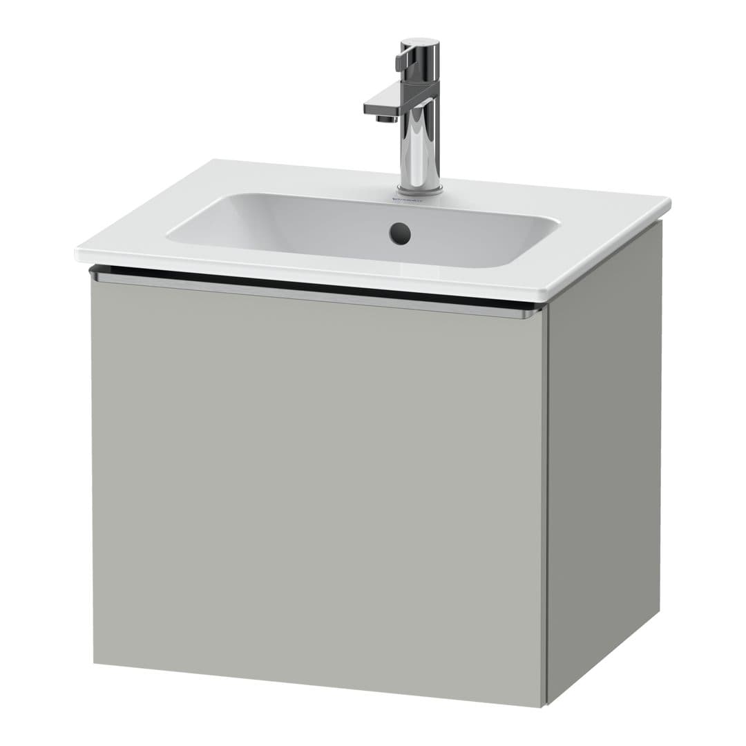 Duravit D-Neo – Έπιπλο Νιπτήρα – 510 mm, 1 συρτάρι, νιπτήρας κέντρο, Stainless steel Brushed – Concrete grey Matt, Decor (DE4260070070000)