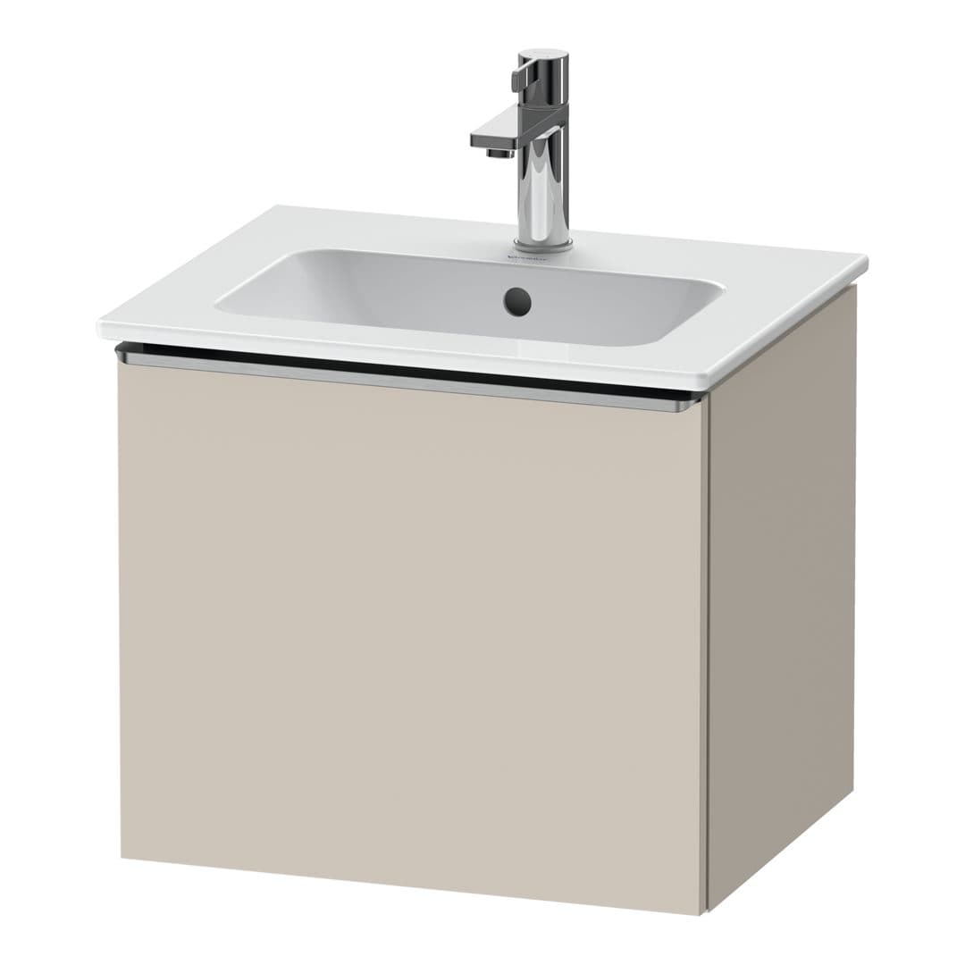 Duravit D-Neo – Έπιπλο Νιπτήρα – 510 mm, 1 συρτάρι, νιπτήρας κέντρο, Stainless steel Brushed – Taupe Matt, Decor (DE4260070910000)