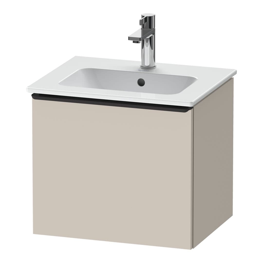 Duravit D-Neo – Έπιπλο Νιπτήρα – 510 mm, 1 συρτάρι, νιπτήρας κέντρο, Diamond black Matt – Taupe Matt, Decor (DE42600BD910000)
