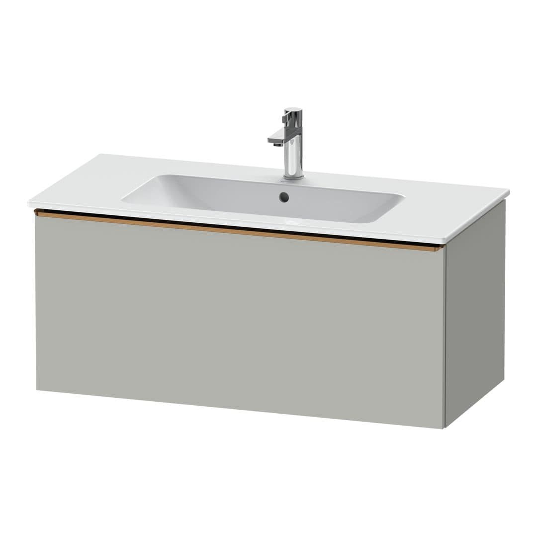 Duravit D-Neo – Έπιπλο Νιπτήρα – 1010 mm, 1 συρτάρι, νιπτήρας κέντρο, Bronze Brushed – Concrete grey Matt, Decor (DE4263004070000)