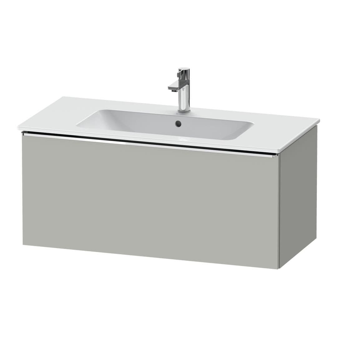 Duravit D-Neo – Έπιπλο Νιπτήρα – 1010 mm, 1 συρτάρι, νιπτήρας κέντρο, Chrome High Gloss – Concrete grey Matt, Decor (DE4263010070000)